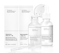Niacinamide 10% + Zinc 1% Serum, Niacinamide Serum, Acide Hyaluronique serum+B5, serum Visage Anti Imperfection, Rétrécir les Pores, Hydratation Intense, 30ml (Pack de 2)
