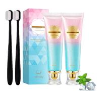 Niacinamide Dentifrice blanchissant avec brosse à dents, dentifrice blanchissant, dentifrice blanchissant favorise un blanchiment naturel des dents, une haleine fraîche, une mauvaise haleine, un