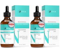 Niacinamide Sérum Visage pour Microneedling + Zinc + Acide Hyaluronique | Dark Spot Correcting Glow Serum | Serum Anti Tache Visage | Anti Imperfection & Pores Dilatés Visage | 60 ml (Lot de 2)