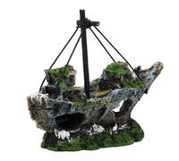 Niaciswe Bateau Aquarium Decoration, Épaves Décoration D'aquarium Décoration D'aménagement Paysager, Aquarium Naufrage Bateau de PêChe Ornement, Aquarium Artificiel Bateau Décor, pour Aquariums