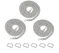 Niaciswe Chaine pour Sac 3 Pièces chaine pour Sac a Main chaine Sac a Main Bandouliere Anse pour Sac à Main Bandouliere pour Sac Chaînes de Rechange de Sac Argent Métal 40 cm 60 cm 120 cm