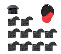 Niaciswe Crochets de Chapeaux Support Mural 16 Pièces Crochet à Chapeau Mural Double Hook Porte Chapeaux Support pour Casquettes de Baseball Porte de Casquette Adhésifs Crochets Muraux pour Chapeaux