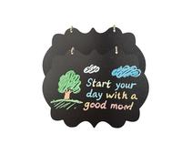 Niaciswe Lot de 2 tableaux à craie - 23 x 17 cm - Petit tableau à suspendre - Double face - Inscriptible - Pour chambre à coucher, terrasse, salle de rangement, café, chariot à manger mobile - Menu