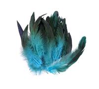 Niaciswe Plumes de Coq Artisanat 100 Pièces - Plumes Colorées de Poulet, Faisan et Coq pour Décoration, DIY, Couture - Sowder Frange