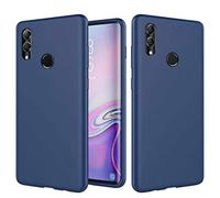 NiaCoCo Compatible avec Huawei P Smart 2019/Honor 10 Lite Coque de Protection Silicone Liquide Très Mince Anti-Rayures Protection Étui pour Téléphone+1 Protecteur D'écran Gratuit - (Bleu)