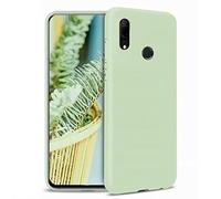 NiaCoCo Compatible avec Huawei P Smart 2019/Honor 10 Lite Coque de Protection Silicone Liquide Très Mince Étui de Anti-Rayures Protection Étui pour Téléphone+1 Protecteur D'écran Gratuit - (Vert)