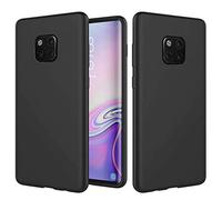 NiaCoCo Coque Huawei Mate 20 Pro Ultra Mince Antichoc Silicone Liquide Gel Doux Microfibre Caoutchouc Rayures Noir