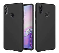 NiaCoCo Coque Huawei P Smart 2019/Honor 10 Lite Ultra Mince Antichoc Silicone Liquide Gel Souple Microfibre Caoutchouc Rayé Noir