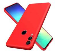 NiaCoCo Coque Huawei P Smart 2019/Honor 10 Lite Ultra-Mince Antichoc Silicone Liquide Gel Souple Microfibre Caoutchouc Rayé Rouge