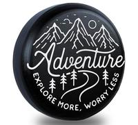 NIAEIAIE Adventure Awaits - Housse de Pneu de Secours pour VR, VUS, Camion, remorque, Protection Universelle résistante aux intempéries pour Camping-Car, remorque, 35,6 cm, 38,1 cm, 40,6 cm, 43,2 cm
