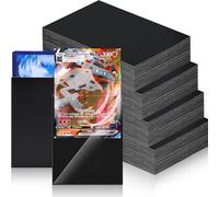 Niaetuto 400 Pcs Pochette Carte, Protection Protege Carte, Standard Individuel Noir Card Sleeve 66 * 91mm pour Cartes, Magic, Carte, Jeux de Societe Sleeves