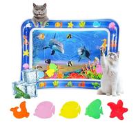 Niaetuto Tapis Eau Chat,Tapis Sensoriel Chat,Tapi Jeu de Refroidissement Gonflable pour Chats Et Chien,Bebe (Xin-2)