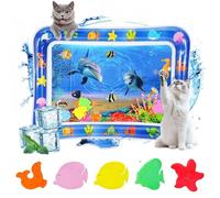 Niaetuto Tapis Eau Chat,Tapis Sensoriel Chat,Tapis Deau pour Chats,Tapis Jeu de Refroidissement Gonflable pour Chats Et Chien,Bebe (Xin-1)