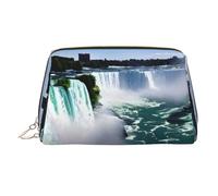 Niagara Fall Trousse de beauté portable avec emplacements intérieurs organisés pour un usage quotidien, doré, One Size