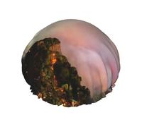Niagara Falls Bonnet de bain réutilisable pour femme pour cheveux longs, double couche