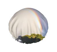 Niagara Falls Bonnet de douche doublé double couche imprimé réutilisable pour femme