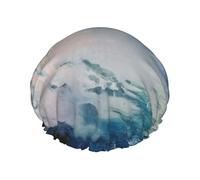 Niagara Falls Bonnet de douche doublé double couche imprimé réutilisable pour femme