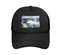 Niagara Falls Casquette de baseball en maille pour homme et femme, chapeau de golf respirant à séchage rapide classique, Noir, XL