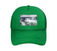 Niagara Falls Casquette de baseball en maille pour homme et femme, chapeau de golf respirant à séchage rapide classique, vert, XL