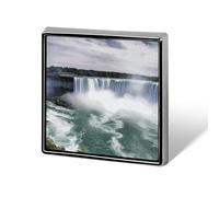 Niagara Falls Épinglette tendance pour homme et femme pour sac à dos, chapeau amusant et personnalisé (carré)