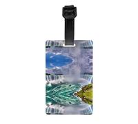 Niagara Falls Lot d'étiquettes à bagages - Identifiants d'identification sécurisés pour voyage, croisière, valises et sacs à dos - Étiquettes en PVC robustes