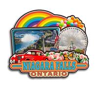 Niagara Falls Ontario Canada Aimant de réfrigérateur Collection en bois 3D fait à la main Souvenirs de voyage Ville Aimant de réfrigérateur Décoration de la maison Cadeau -1430