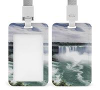 Niagara Falls - Porte-badge vertical robuste en plastique étanche pour infirmière, enseignante, bureau, femme et homme
