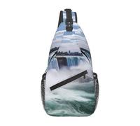 Niagara Falls Sac à dos à bandoulière réglable pour voyage, sport, course à pied, randonnée, noir, taille unique, Noir , Taille unique