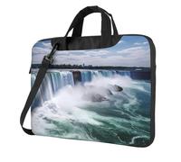 Niagara Falls Sac fourre-tout pour ordinateur portable pour homme et femme, Noir/blanc, 14 inch