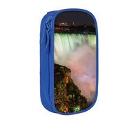 Niagara Falls Trousse à crayons pratique multi-compartiments pour bureau, voyage, école, art quotidien, bleu, Taille unique, Poche de rangement