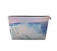 Niagara Falls Trousse de toilette de voyage imprimée avec fermeture éclair dorée pour femmes, mamans et filles, doré, One Size, Trousse de toilette