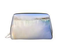 Niagara Falls Trousse de toilette en cuir avec fermeture éclair sur le dessus, doré, Taille unique