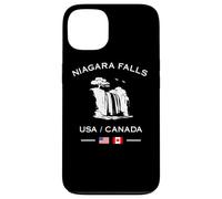 Niagara Falls USA Canada Flag Cascade Voyage Coque pour iPhone 13