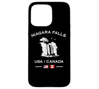 Niagara Falls USA Canada Flag Cascade Voyage Coque pour iPhone 15 Pro Max
