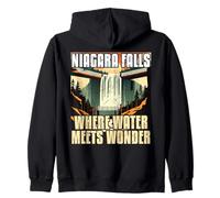 Niagara Falls Where Water Meets Wonder Travel Voyage en famille Sweat à Capuche
