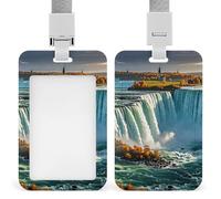 Niagara - Porte-badge vertical robuste en plastique étanche pour badge de travail, pour infirmière, enseignant, bureau, femme et homme
