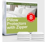 Niagara Sleep Solution Housses de Coussin avec Fermeture éclair en Microfibre brossée pour réduire Les irritations respiratoires - Parfaites pour Les cliniques ou hôtels
