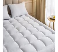 Niagara Sleep Solution Surmatelas complet 137,2 x 190,1 cm matelassé soulagement de la douleur au dos en peluche vers le bas alternative oreiller supérieur ajusté jupe protecteur refroidissement-blanc