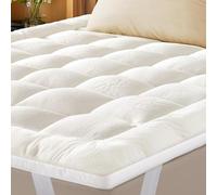 Niagara Surmatelas en bambou, surmatelas 135 x 190 cm, épaisseur 3 cm, rafraîchissant, respirant pour soulager les maux de dos, poches profondes pour matelas de 20 à 50 cm