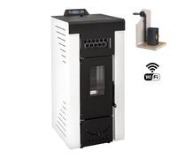 Niagara XL 12 kw Étanche - PACK POÊLE + CONDUIT VENTOUSE + WIFI - blanc