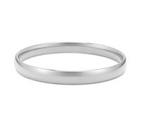 Nialaya, Femme, Accessoires, Gris, Taille: ONE Size Classic 8mm Round Bangle in Silver
