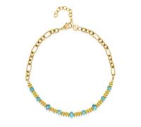 Nialaya, Femme, Accessoires, Jaune, Taille: 3Xs/2Xs Chain Choker with Turquoise