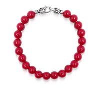 Nialaya, Homme, Accessoires, Gris, Taille: 2XL Red Jade Healing Bracelet with Silver Lock