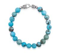 Nialaya, Homme, Accessoires, Gris, Taille: M Turquoise Healing Bracelet with Silver Lock