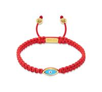 Nialaya, Homme, Accessoires, Jaune, Taille: 2XL Men's Red String Bracelet with Gold Evil Eye