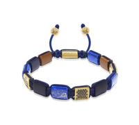 Nialaya, Homme, Accessoires, Jaune, Taille: 2XL The Dorje Flatbead Collection - Blue Lapis, Matte Onyx, and Brown Tiger Eye