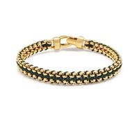 Nialaya, Homme, Accessoires, Jaune, Taille: L Green Woven Box Chain Bracelet in Gold