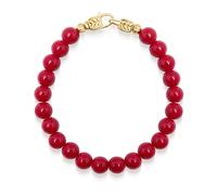 Nialaya, Homme, Accessoires, Jaune, Taille: XL Red Jade Healing Bracelet with Gold Lock