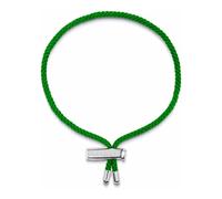Nialaya - Men's Green String Bracelet with Adjustable Silver Lock - Homme - Accessoires - Gris - Taille: ONE Size