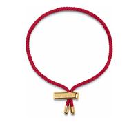Nialaya - Men's Red String Bracelet with Adjustable Gold Lock - Homme - Accessoires - Jaune - Taille: ONE Size